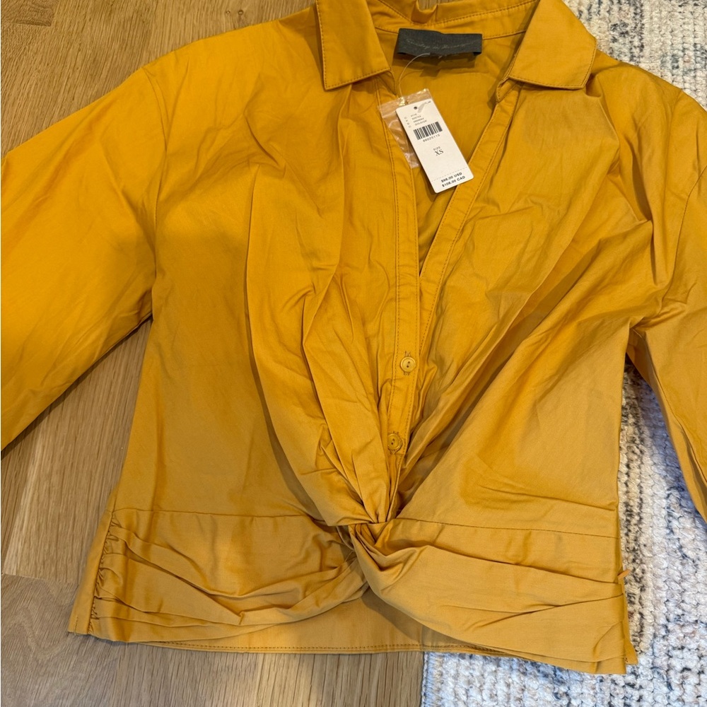 Anthropologie Sunday in Brooklyn Golden Blouse